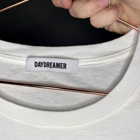 Daydreamer Rolling Stones 9 Licks Boyfriend Style Vintage White Tee size Medium - Picture 5 of 8